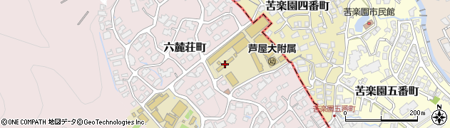 芦屋学園高等学校周辺の地図