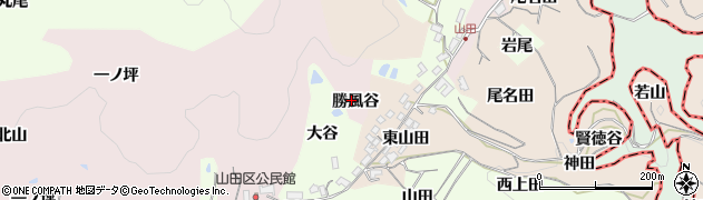 京都府木津川市加茂町兎並（勝風谷）周辺の地図