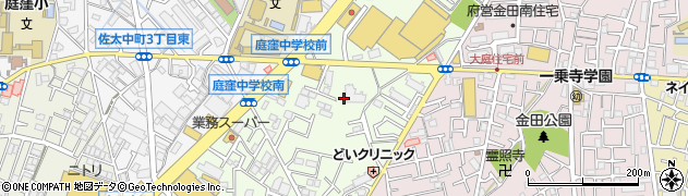 大阪府守口市佐太東町周辺の地図