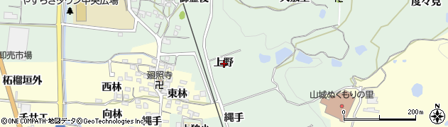 京都府木津川市山城町椿井上野周辺の地図