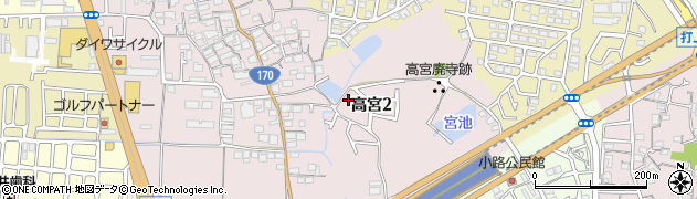 大阪府寝屋川市高宮2丁目周辺の地図