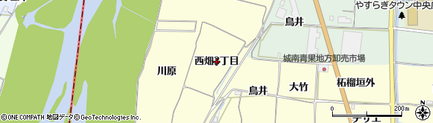 京都府木津川市山城町上狛（西畑３丁目）周辺の地図
