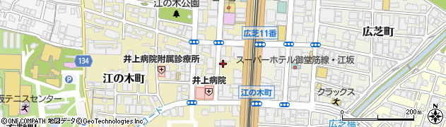 吹田江の木郵便局周辺の地図