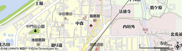 京都府木津川市加茂町兎並西ノ坊周辺の地図
