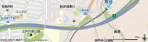 兵庫県神戸市北区山田町下谷上梅木谷23周辺の地図
