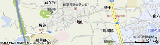 京都府精華町（相楽郡）南稲八妻（蔭山）周辺の地図