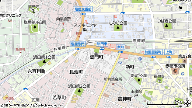〒678-0241 兵庫県赤穂市惣門町の地図
