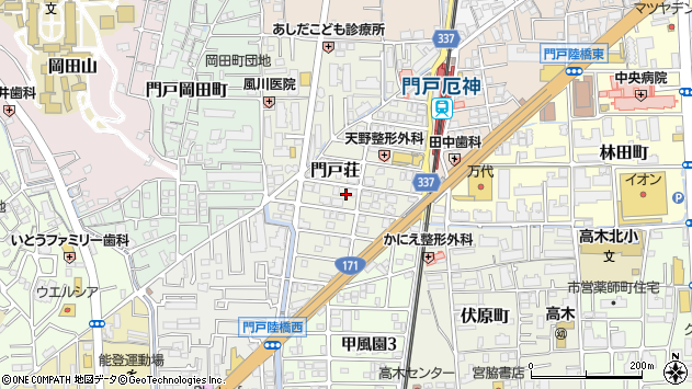 〒662-0825 兵庫県西宮市門戸荘の地図