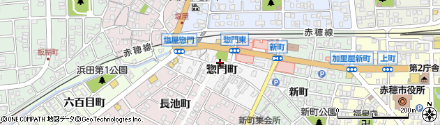 兵庫県赤穂市惣門町周辺の地図