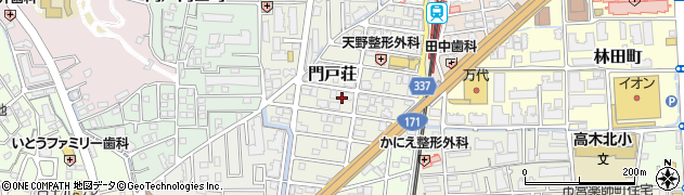 兵庫県西宮市門戸荘周辺の地図