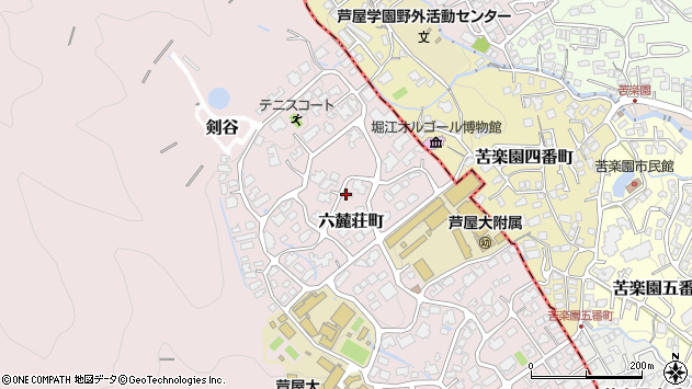 〒659-0011 兵庫県芦屋市六麓荘町の地図