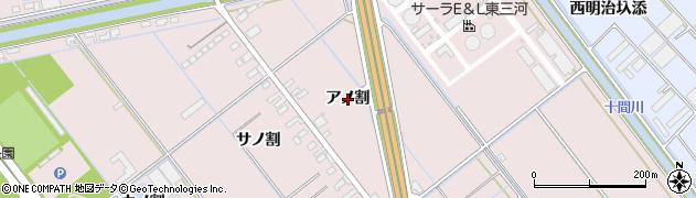 愛知県豊橋市神野新田町（アノ割）周辺の地図