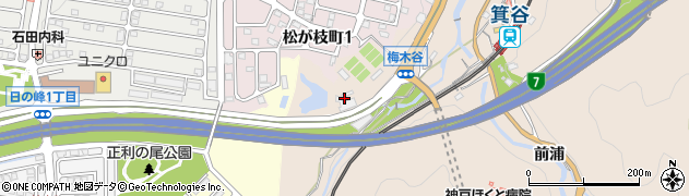 兵庫県神戸市北区山田町下谷上（奥谷）周辺の地図