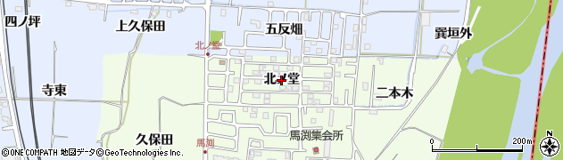 京都府精華町（相楽郡）菅井（北ノ堂）周辺の地図
