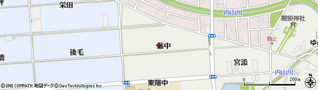 愛知県豊橋市岩崎町（藤中）周辺の地図