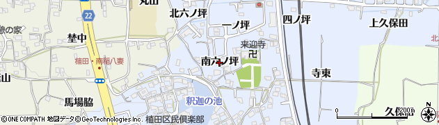 京都府精華町（相楽郡）植田（南六ノ坪）周辺の地図