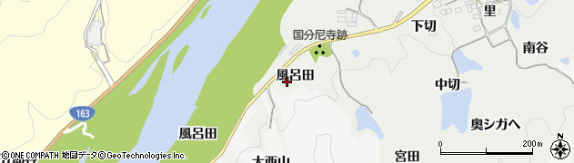 京都府木津川市加茂町法花寺野（風呂田）周辺の地図