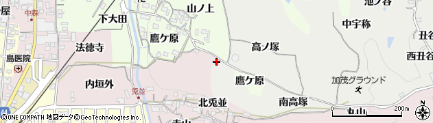 京都府木津川市加茂町大野（南高塚）周辺の地図
