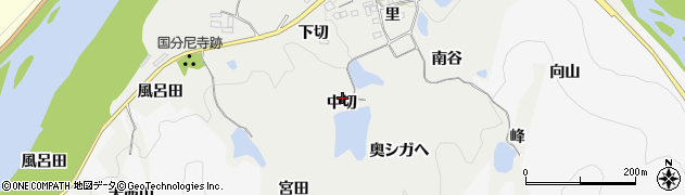 京都府木津川市加茂町法花寺野中切周辺の地図