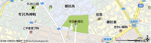 愛知県豊橋市牟呂町（郷社）周辺の地図