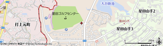 大阪府交野市星田西周辺の地図