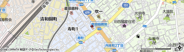 大阪府吹田市寿町1丁目5周辺の地図