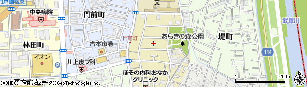 兵庫県西宮市荒木町19周辺の地図