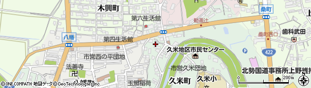 伊賀北部農協久米ふれあい店周辺の地図