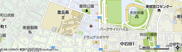 愛知県豊橋市豊岡町周辺の地図