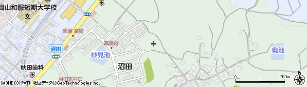 岡山県赤磐市沼田周辺の地図