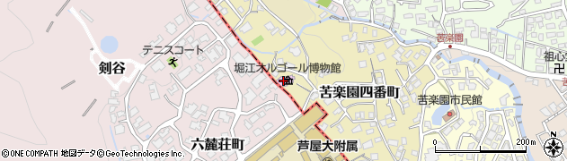 堀江オルゴール博物館周辺の地図