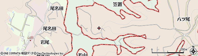 京都府木津川市加茂町山田（若山）周辺の地図