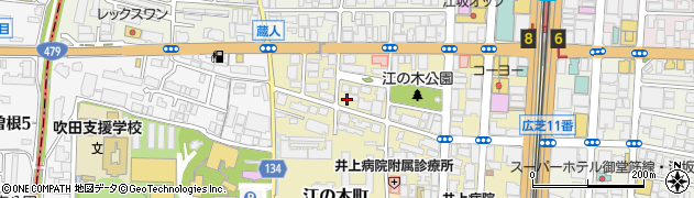 セブンイレブン吹田江の木町店周辺の地図
