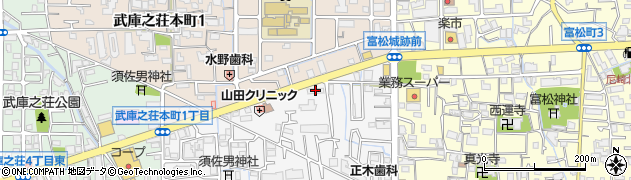 メゾン武庫之荘１番館周辺の地図