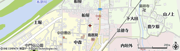 京都府木津川市加茂町里中森122周辺の地図