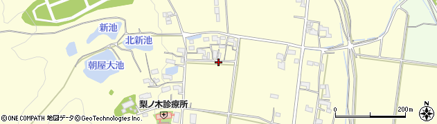 三重県伊賀市朝屋周辺の地図