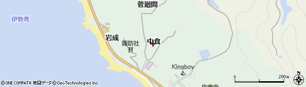 愛知県知多郡美浜町小野浦中食周辺の地図
