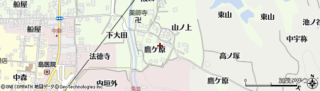 京都府木津川市加茂町北鷹ケ原周辺の地図