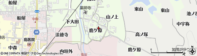 京都府木津川市加茂町北（鷹ケ原）周辺の地図
