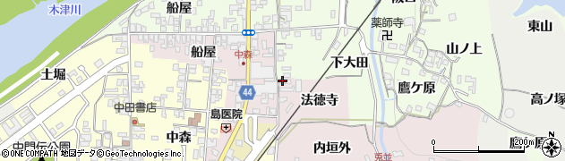 京都府木津川市加茂町兎並（法徳寺）周辺の地図