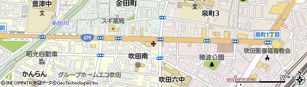 セブンイレブン吹田南金田１丁目店周辺の地図
