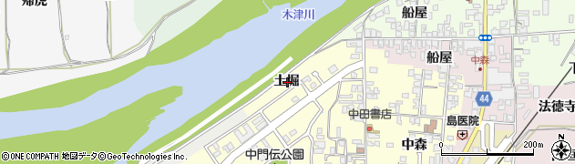 京都府木津川市加茂町里土堀周辺の地図