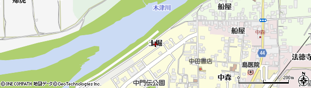 京都府木津川市加茂町里（土堀）周辺の地図