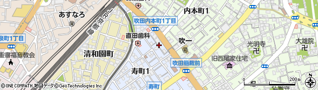 大阪府吹田市寿町1丁目4周辺の地図