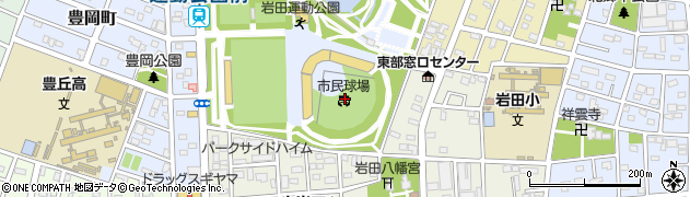 豊橋市民球場周辺の地図