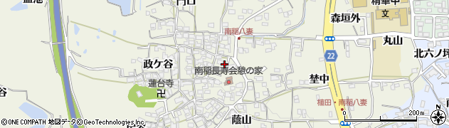 京都府精華町（相楽郡）南稲八妻（谷ノ池）周辺の地図