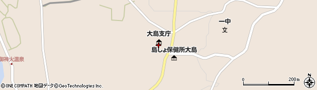 東京都大島支庁周辺の地図