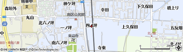 京都府精華町（相楽郡）祝園（四ノ坪）周辺の地図