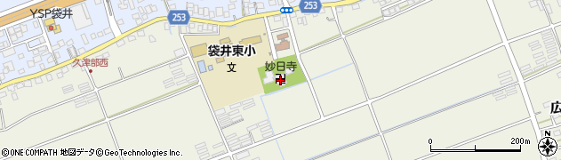 貫名山妙日寺周辺の地図
