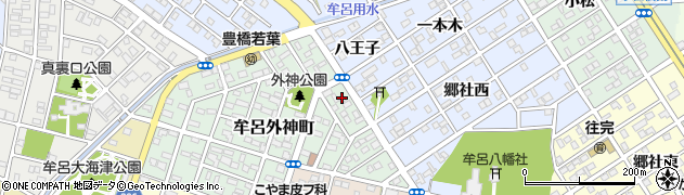 寿司八周辺の地図